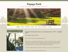 Tablet Screenshot of papagoparkapts.com